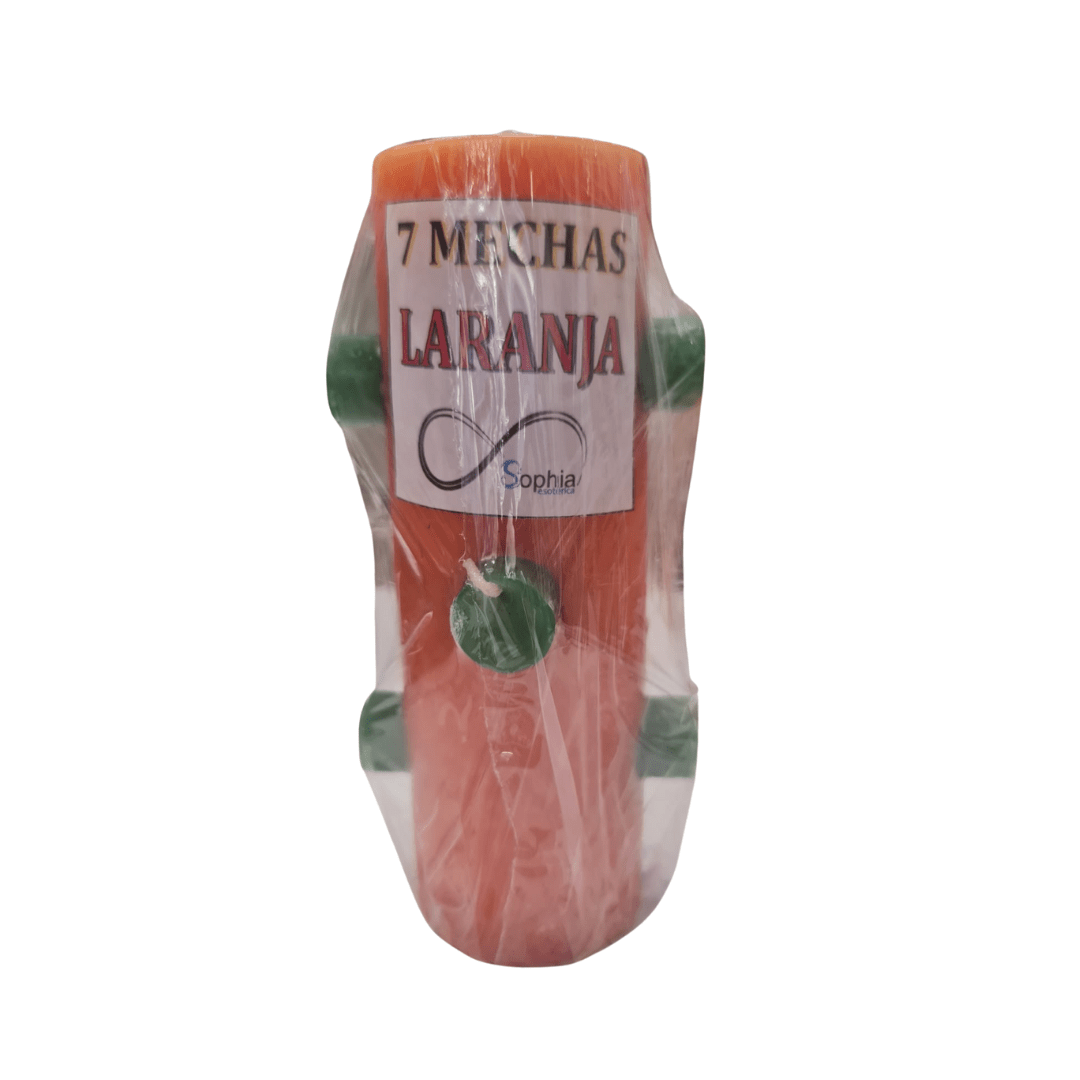 Velão Laranja de Mechas Verdes