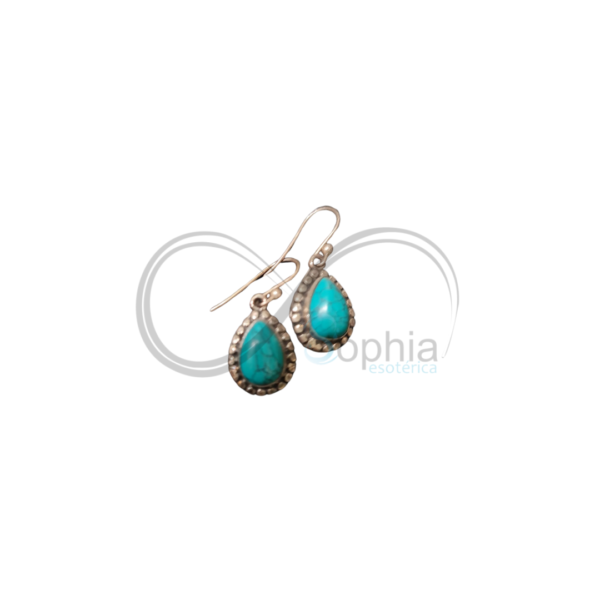 Brincos Howlite Turquesa 1