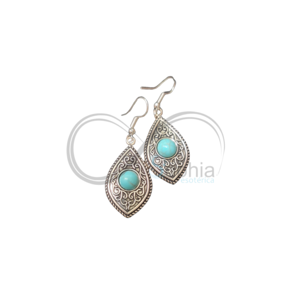 Brincos Howlite Turquesa 4