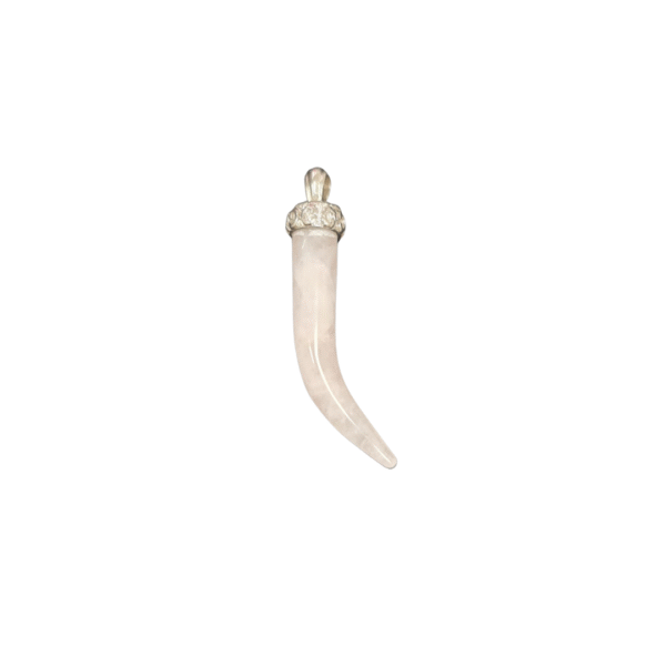 Pendente Corno Quartzo Rosa
