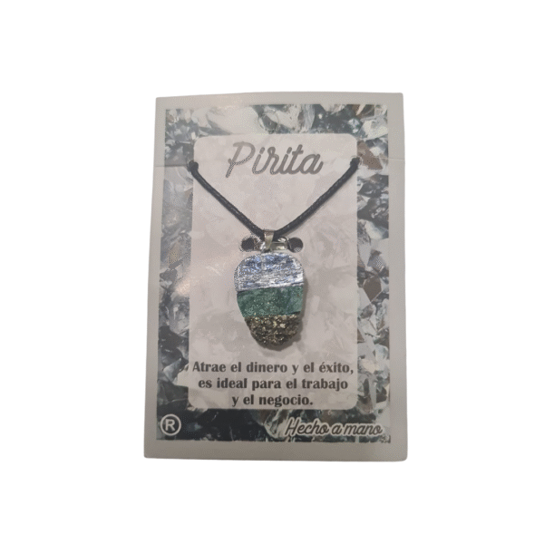 Fio com Pirita, Quartzo Verde e Cianite Azul