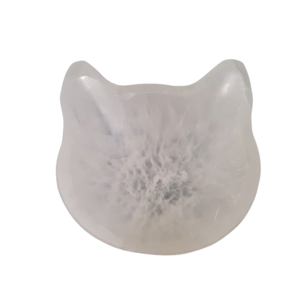 Taça Gato em Selenite 8.5cm